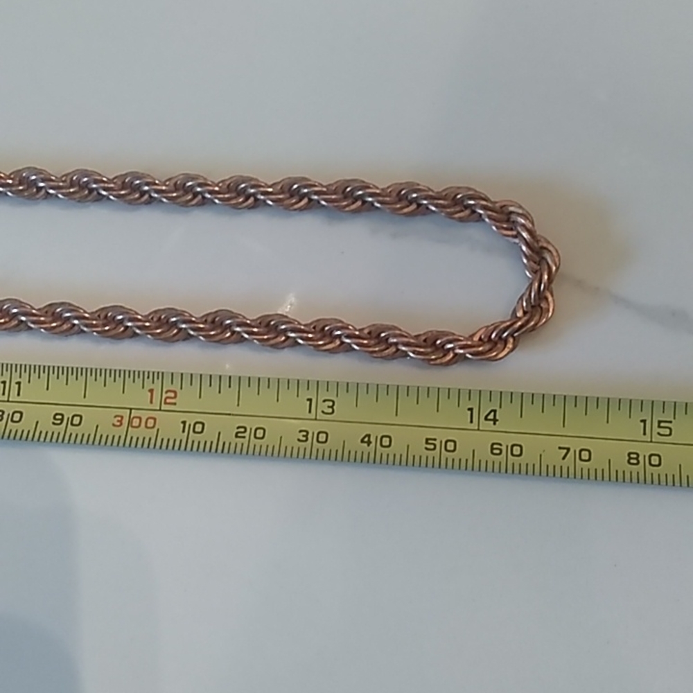 Copper Twisted Rope Chain 30 inches - Picture 4 of 5